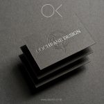 Silver foil gray duplexed business cards