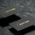 Luxury business cards with gold foiling and thermography